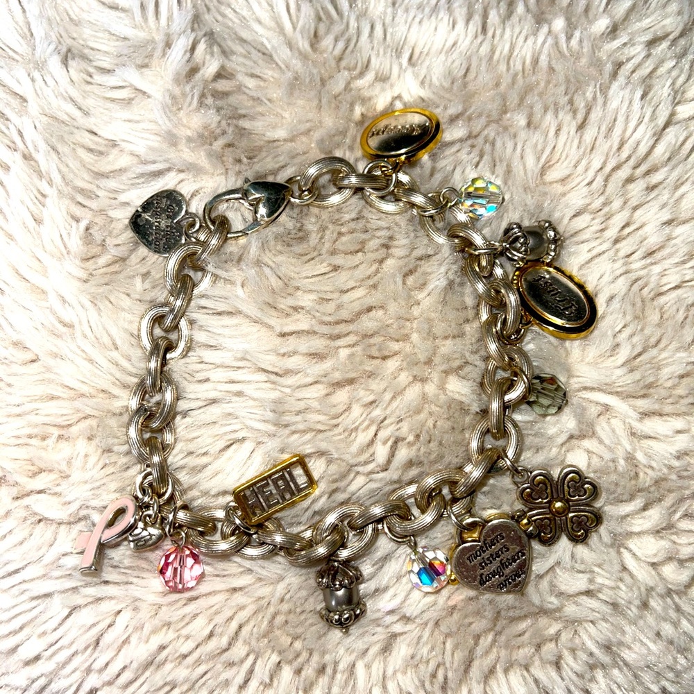 Brighton Breast Cancer Charm Bracelet